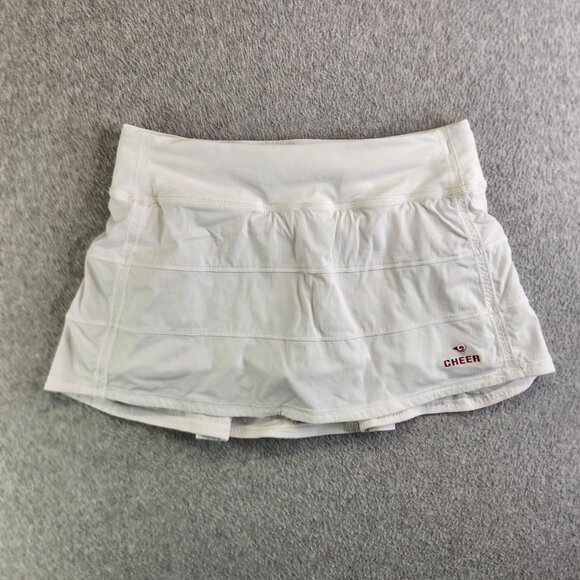 Lululemon Skort Womens 6 White Pace Rival Skirt Owasso Oklahoma Cheer Leading - Picture 15 of 15